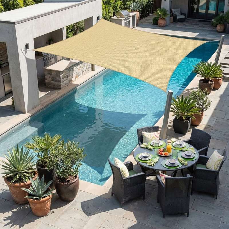HDPE Shade Sail Home saulės skėčių gaminiai HDPE Shade Sail Home saulės skėčių gaminiai